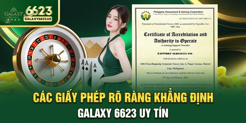 Trang chủ 7 Giấy phép nhà cái Galaxy6623 uy tín
